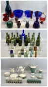 COLOURFUL STUDIO GLASSWARE - an assortment including Mdina globular cream glass vase with applied
