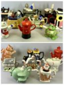 NOVELTY TEAPOTS - a good assortment to include Wade, Richard Parrington Designs, Cardew Design,
