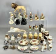 BESWICK LION - an excellent example, 22cms L, Beatrix Potter figures, Beswick Owl, ETC, also a large