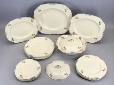 ART DECO STYLE DINNERWARE - Alfred Meakin Princess shape 'Marigold', approx 20 pieces