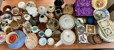 MIXED CERAMICS - Denby lidded casserole dishes (3), various Studio Pottery items, collector's