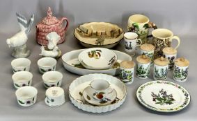 ROYAL WORCESTER 'HERBS' PROVISION CONTAINERS, Spanish bird ornaments, 'Cries of London' tankards,