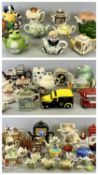 NOVELTY & OTHER TEAPOTS - a very large assortment to include Lorna Bailey's Beatles, Sadler