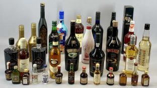 ALCOHOL - a mixed selection of bottles including Port, Stones Ginger Baileys and Harveys Sherry, ETC