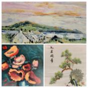 THEODORE MAJOR print - mid-century type titled 'Oriental Poppies', 75 x 59.5cms, MARY MAHER