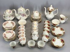 TEAWARE - Royal Albert 'Old Country Roses', approx 20 pieces, a similar quantity of Colclough floral