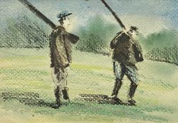 THOMAS COOPER MOORE Attributed to - pastel and ink - 'Partridge Shoot', unsigned, 11 x 16cms