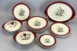 MID-CENTURY TYPE DINNERWARE - Wedgwood Barlaston 'Mayfield', 22 pieces