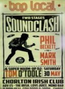 PRINT/POSTER FRAMED - 'Bop Local' Nightclub Advertising, 83.5 x 63cms inc frame