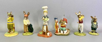 ROYAL DOULTON BUNNYKINS FIGURES (4), 'Golfer', 'Caddie', 'On the Fairway' and 'Bogey', a Royal