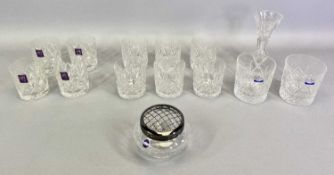 EDINBURGH HAND CUT LEAD CRYSTAL BOXED SET OF 6 TUMBLERS, a boxed pair of tumblers, boxed Posy