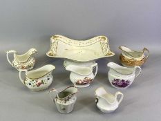 BLOOR DERBY RECTANGULAR TWO-HANDLED DISH - early 19th century, sparse gilded and floral decoration