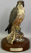 ROYAL DOULTON LIMITED EDITION FIGURE – 2137/2500, Peregrine Falcon HN3541, matt on tiled circular