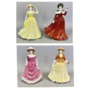 ROYAL DOULTON COLLECTOR'S CLUB FIGURINES (4) - 'Springtime' HN4586, 'Summer Breeze' HN4587, '