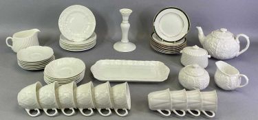 WEDGWOOD COUNTRYWARE WHITE GLAZED TEA SERVICE, Shelley Dainty White part tea service and Wedgwood '