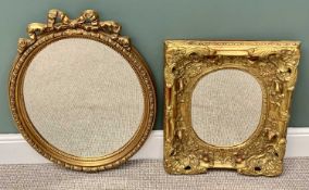 ORNATE GILT FRAMED MIRRORS (2) - 63 x 53cms and 78 x 62cms