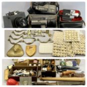 VINTAGE CINE CAMERAS (2), hand held camcorder, vintage projector, various collectables including