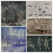 KEITH ANDREW limited edition colour print (125/850) - garden chair, signed, titled and numbered in