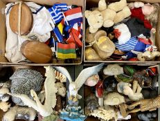 GIFT SHOP STOCK - a quantity including soft toys, figurines, ETC (within 4 boxes)