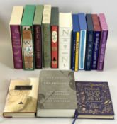 THE FOLIO SOCIETY, 10 VARIOUS TITLE VOLUMES with slipcases, other hardback books