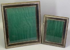 LATE 20TH CENTURY SILVER PHOTOGRAPH FRAMES (2) - Sheffield 1994, Maker Harrods Ltd, both having