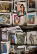 GREETINGS CARDS - retail, two boxes of mainly North Wales and humorous themed, including Kyffin