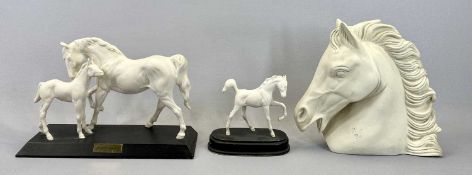 BESWICK GROUP OF GREY MATT HORSE & FOAL - 'Spirit of Affection', on rectangular base, Royal