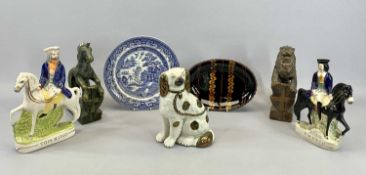 STUDIO TERRACOTTA SLIP GLAZED OVAL BOWL, impressed mark to back 'D P', 23 x 18.5cms, Staffordshire