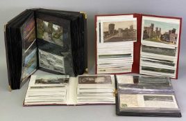 VINTAGE POSTCARD COLLECTION - 300 plus contained in four albums, to include North Wales, Local, UK