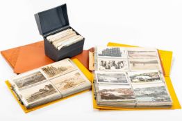 FIVE ALBUMS OF VINTAGE POSTCARDS, mostly North Wales and a box similar (QTY)