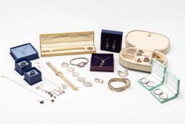 ASSORTED SILVER JEWELLERY, to include earrings, bracelets, necklaces, rings ect. (qty)