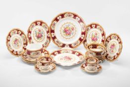 ROYAL ALBERT 'LADY HAMILTON' PATTERN PART DINNER & TEA SERVICE, to include 12 dinner plates, 13 x