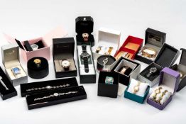ASSORTED FASHION WATCHES, including Time Collection, MG, and Jewel Time, mostly boxed (25)