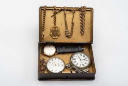 ASSORTED WATCHES & JEWELLERY, comprising Everite open faced pocket watch, Winegarten's railway