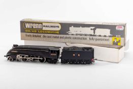 WRENN OO GAUGE W2213A CLASS A4 STEAM LOCOMOTIVE IN LNER BLACK 'GANNET', boxed Comments: V.G in V.G