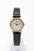 LONGINES LADIES STAINLESS STEEL WRISTWATCH, l4.137.2, leather strap Provenance: private collection