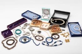 ASSORTED COSTUME JEWELLERY, to include beaded necklaces, bracelets, pendants, earrings etc. (qty)