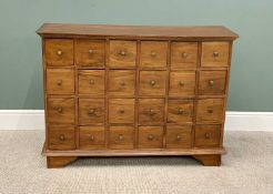 REPRODUCTION HARDWOOD MULTI-DRAWER CHEST - having twenty four opening drawers with brushed metal