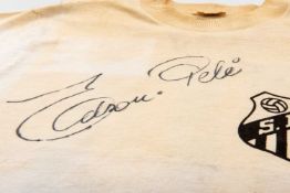 PELE | SANTOS FC 1970s A belived match-worn jersey by arguably the greatest ever footballer Pele (