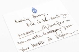 HIS ROYAL HIGHNESS PRINCE CHARLES THE PRINCE OF WALES - Prince of Wales feather crested card,