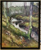 Nigel Williams. “Source of Afon Clydach #3”. Oil on canvas. 16” x 20”. Nigel Williams was born in