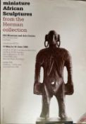 Josef Herman OBE RA. “Tribal sculptures from the Herman Collection”. Framed exhibition poster.
