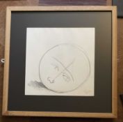 Pea J Restall RCA. “Rolling”. Pencil drawing.  47 x 47cms. Pea specialises in majolica painted