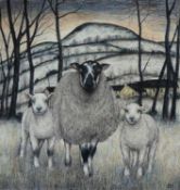 Seren Bell. “Early Spring”. Pen, ink and coloured pencil on paper. 16.5