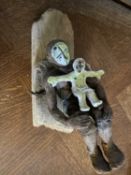 Pea J Restall RCA. “Wait”. Ceramic & mixed media sculpture. 26cms (h) x 21.5cms x 9.5cms.