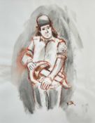 ‡ KAREL LEK pen and ink wash - entitled verso 