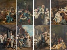 E. JACKSON STODART (1879-1934) AFTER WILLIAM HOGARTH (1697-1764), stipple engravings - comprising