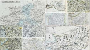 ASSORTED WELSH COUNTY MAPS, including Saxton (Christopher), Caermardi comitatus in quo Dimetae