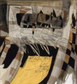 ATTRIBUTED TO SANTIAGO REBOLLEDO (Colombia, b. 1951), ink and watercolour - abstract with text, 30 x