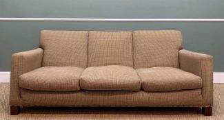 RALPH LAUREN TARTAN THREE SEATER SOFA, with nailhead trim detail, 186cm w Comments: minor rips to